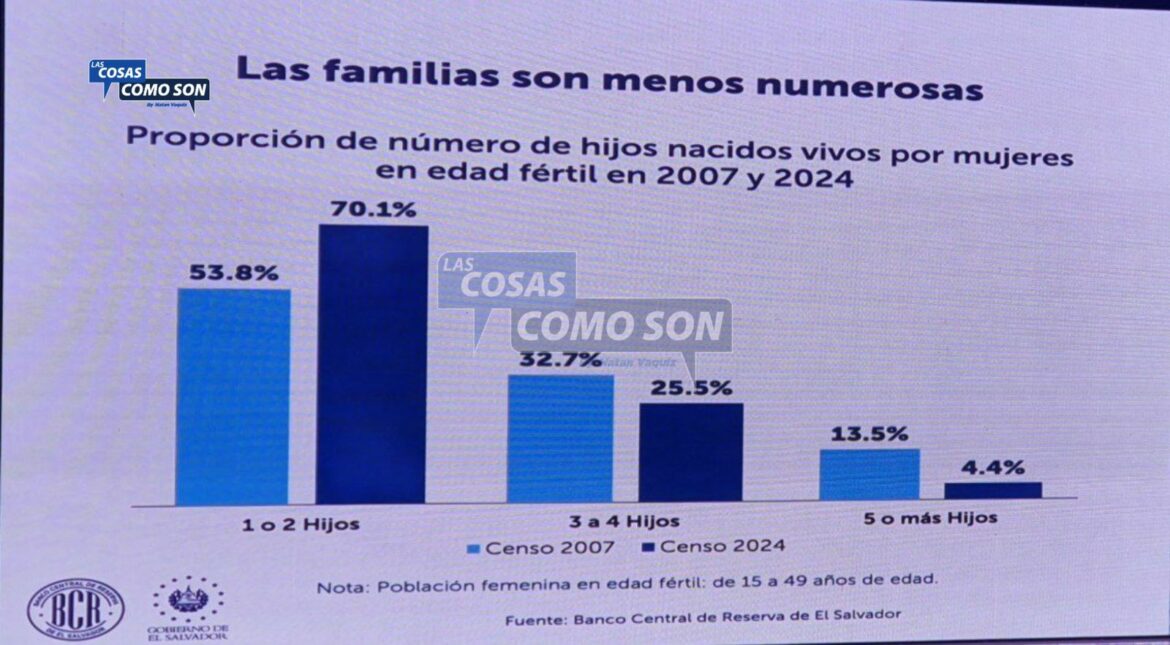 Hogares salvadoreños son menos numerosos, indica Censo 2024
