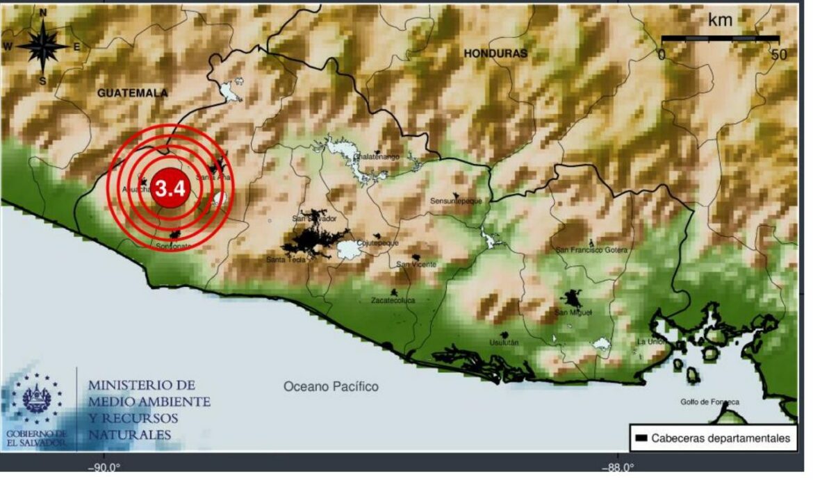 Varios sismos se han registrado en la zona occidental de El Salvador en las últimas horas