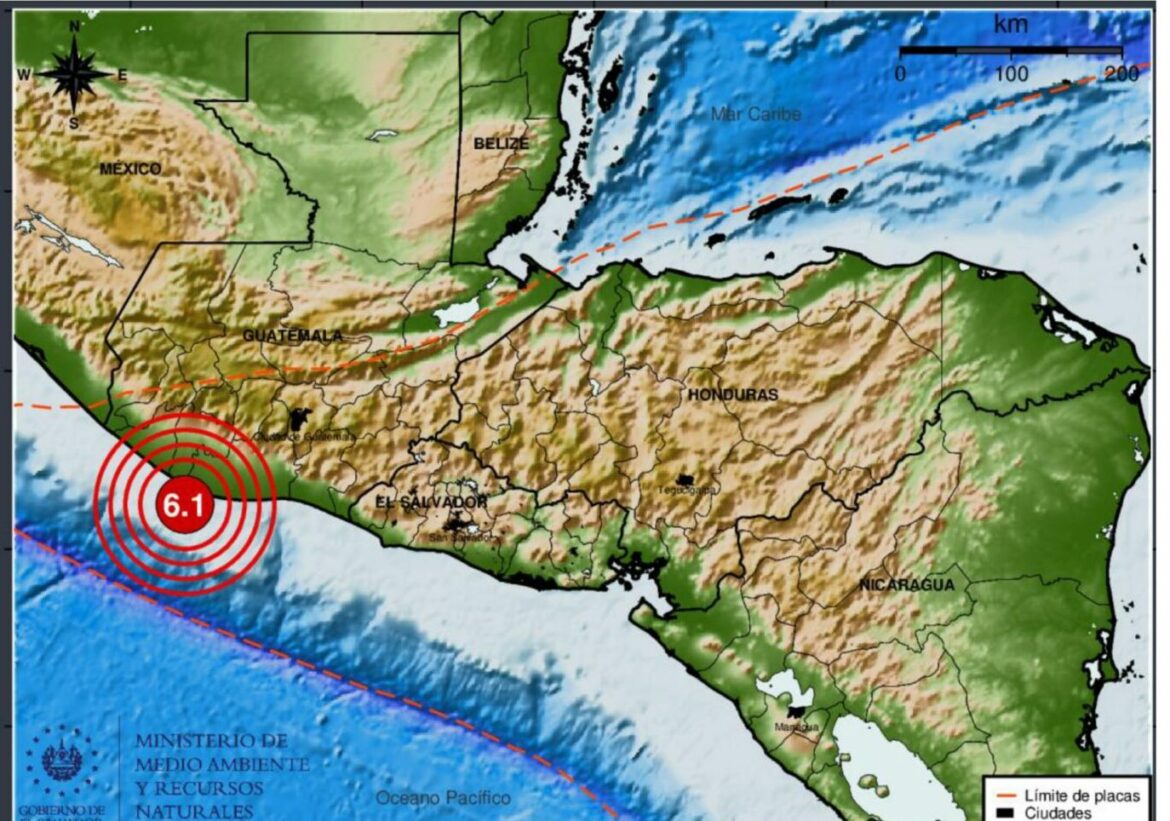 Fuerte sismo de magnitud 6.1 sacude Guatemala, sin causar víctimas
