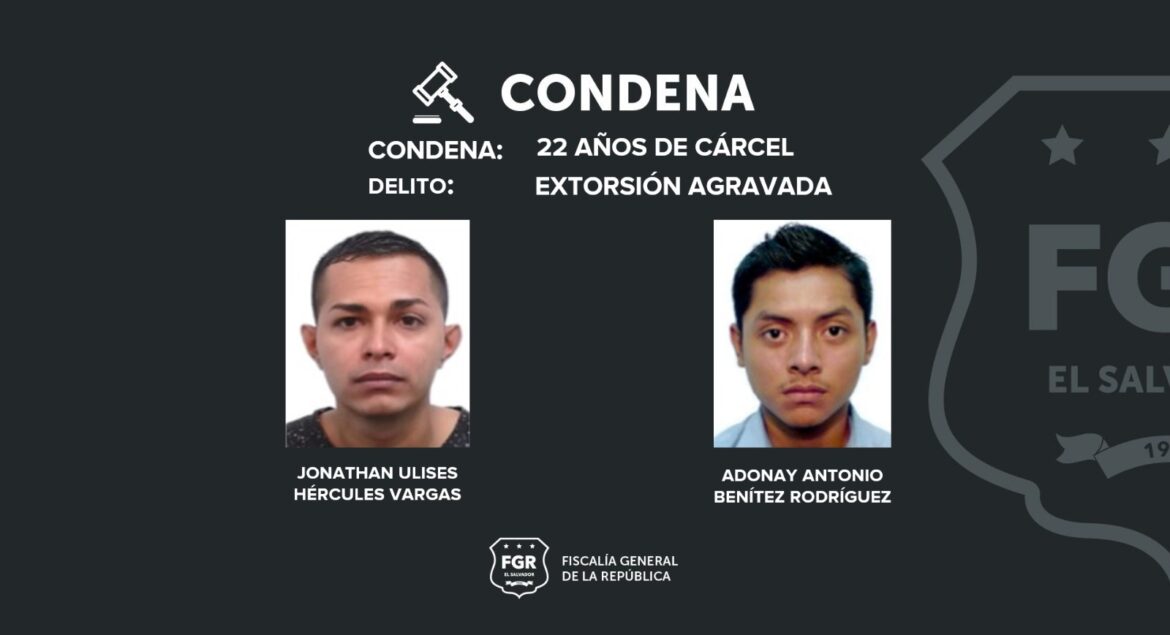 Pandilleros de la MS recibieron condenas de 20 y 22 años de prisión por extorsión agravada