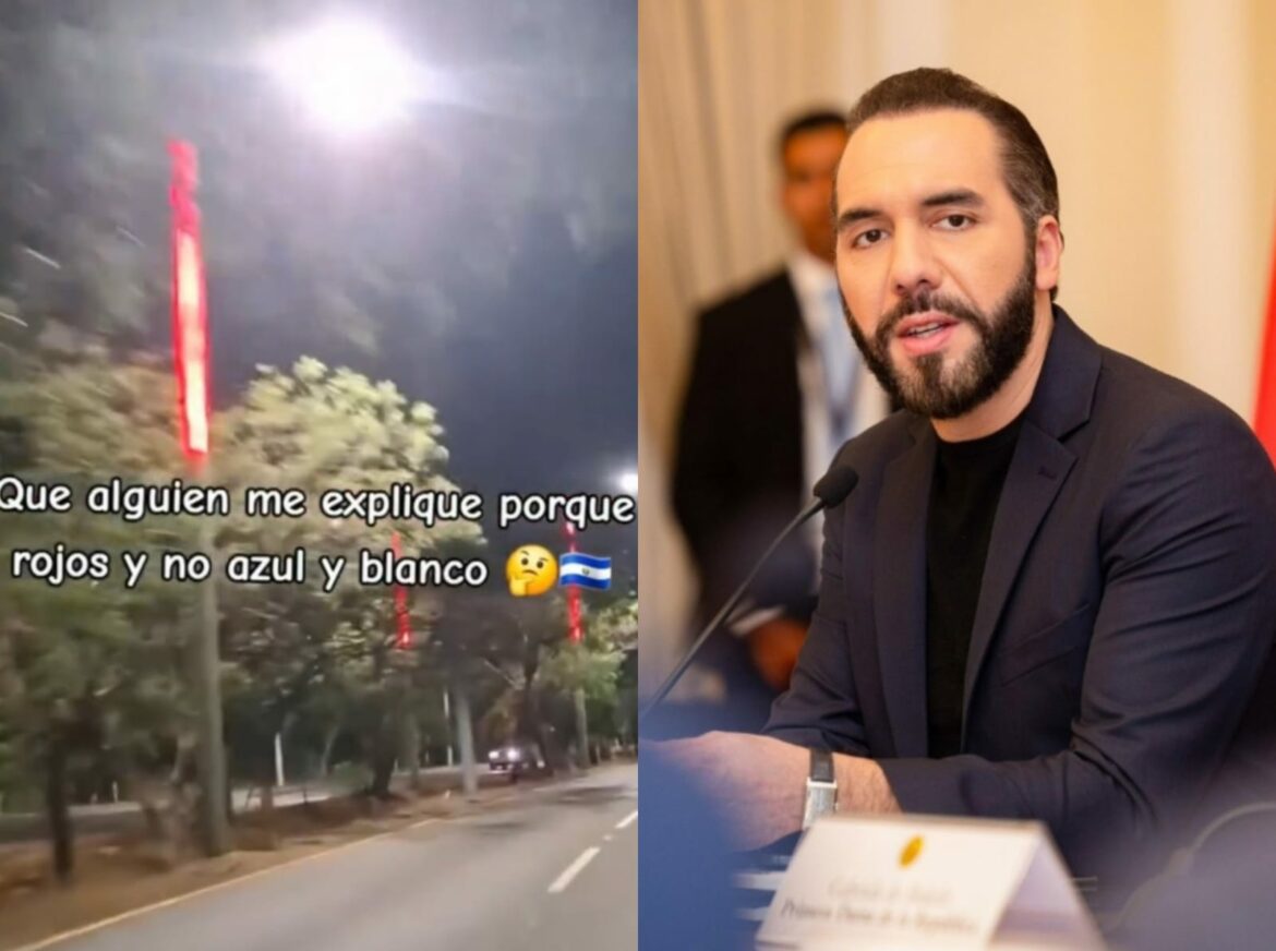 Bukele responde “críticas” del porqué “los postes en la carretera a Comalapa tenían luz roja”