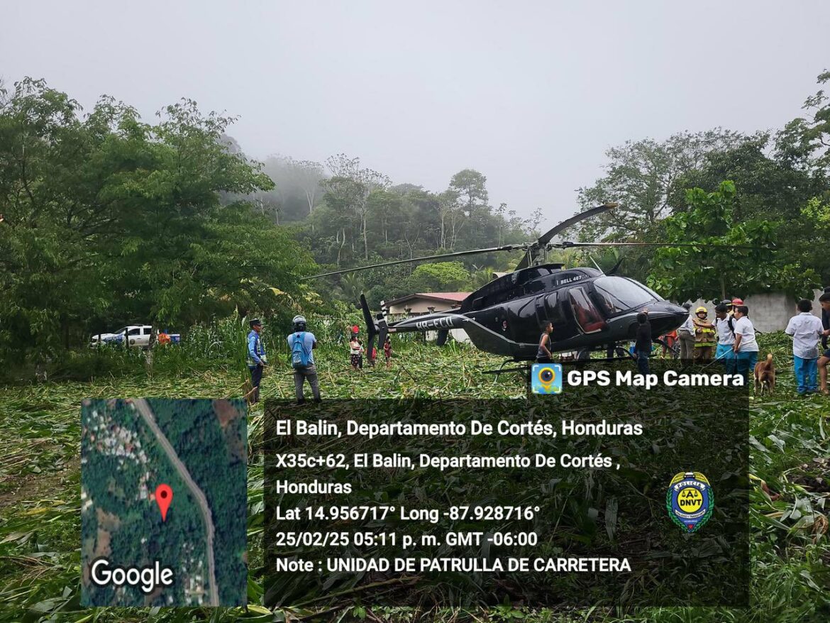 Helicóptero donde viajaba la presidenta Xiomara Castro aterriza de emergencia en una zona boscosa de Honduras