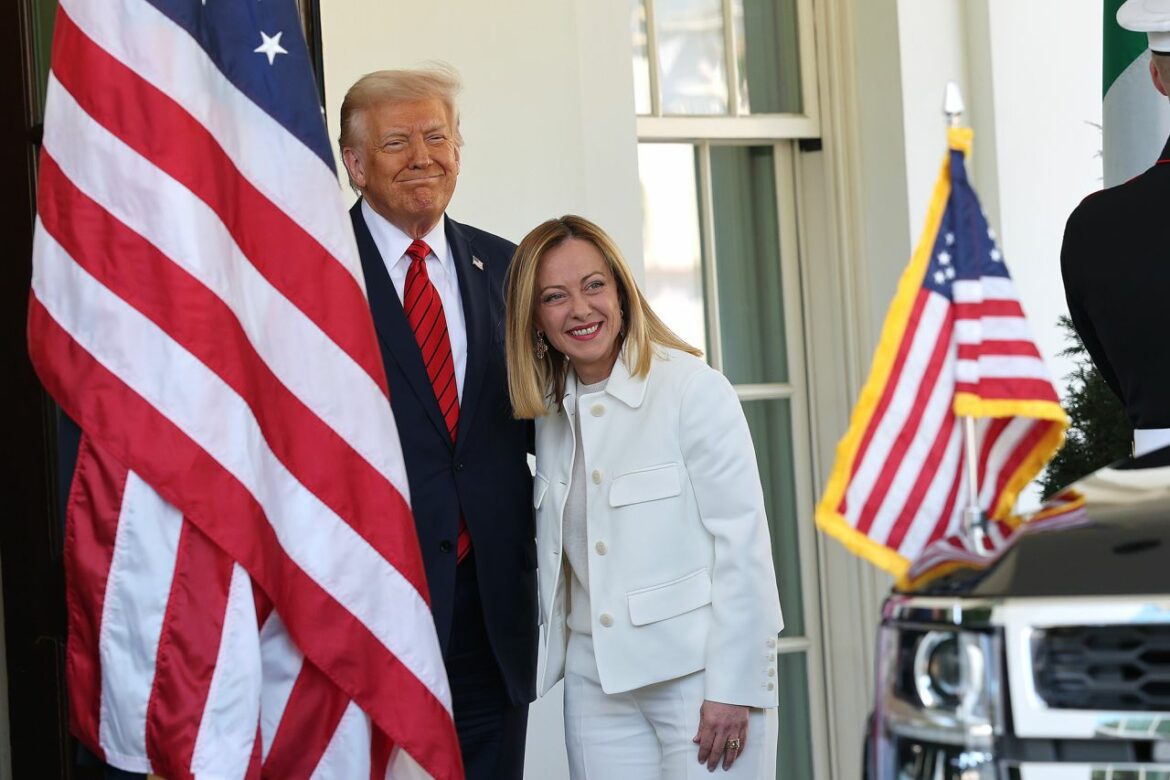 Donald Trump recibe a Giorgia Meloni en la Casa Blanca