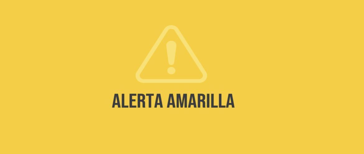 Emiten alerta amarilla a nivel nacional por incremento de lluvias