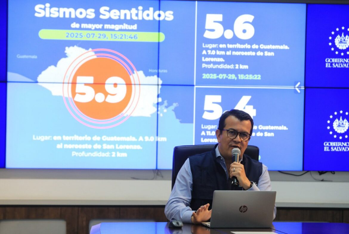 El Salvador registra 2,994 sismos en el 2025, de los cuales 208 han sido sentidos por la población