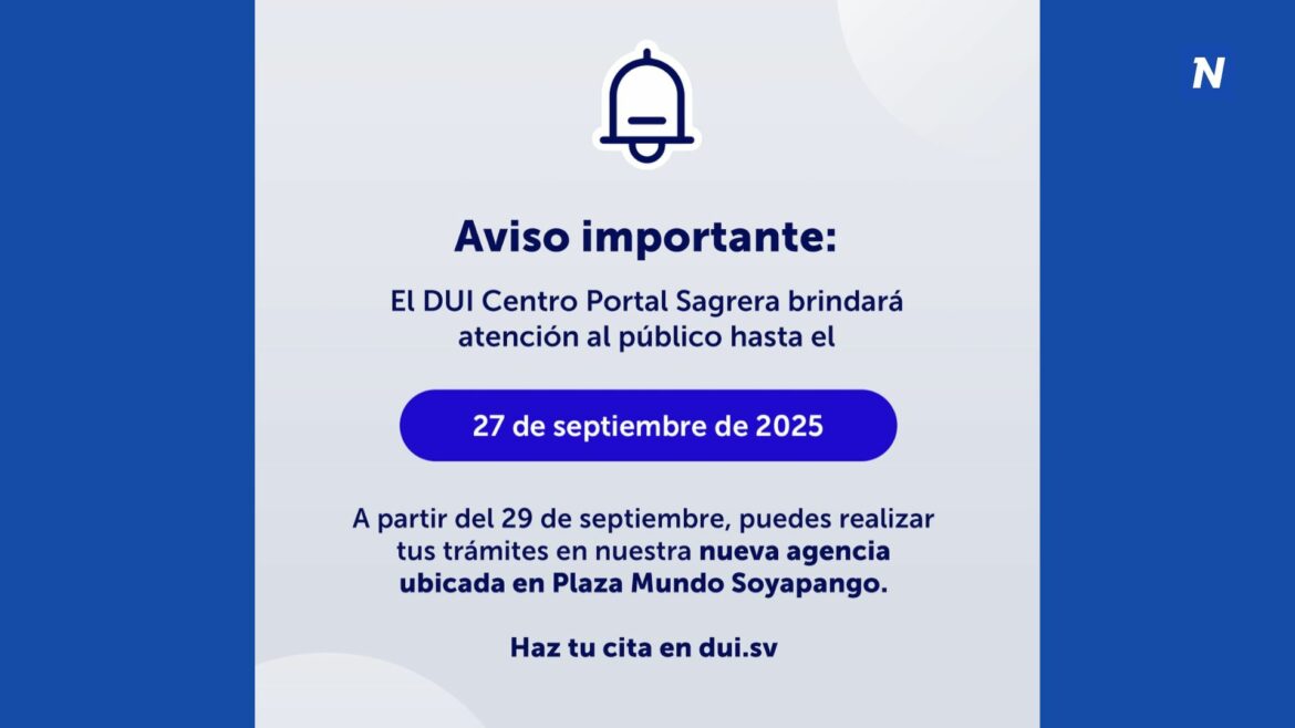 DUI Centro traslada su agencia del Portal Sagrera a Plaza Mundo Soyapango