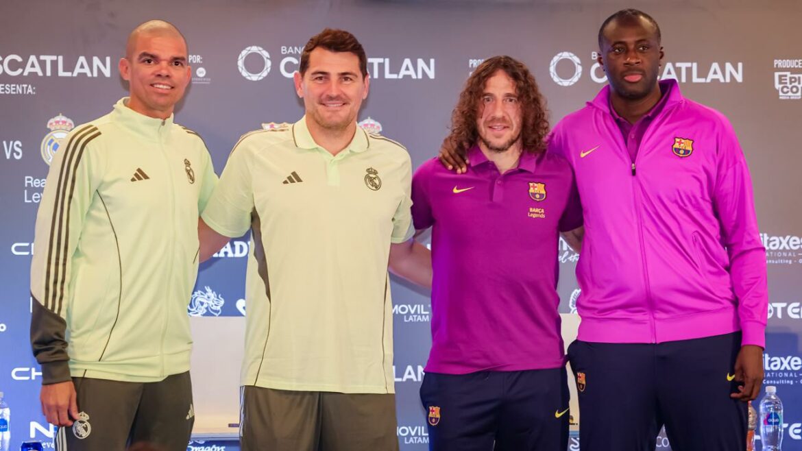 El Salvador recibe a las leyendas del Real Madrid y FC Barcelona: “Venimos a disfrutar”