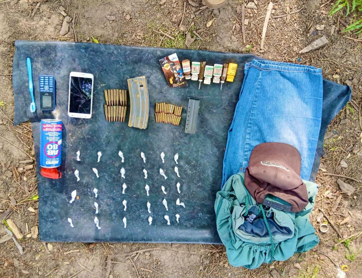 Desmantelan campamento de la MS-13 en Olocuilta; hallan droga, municiones y equipo logístico