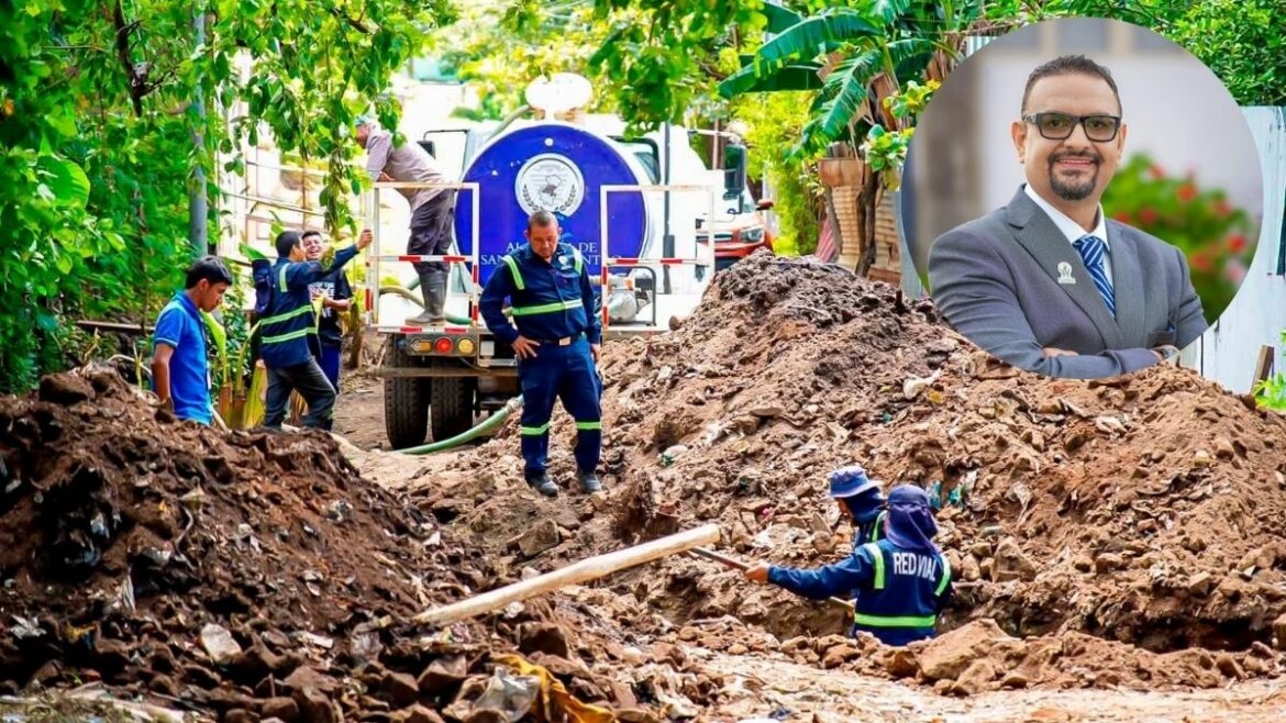 Alcalde Gustavo Acevedo instruye intervención inmediata en zonas afectadas por lluvias en Santa Ana Centro