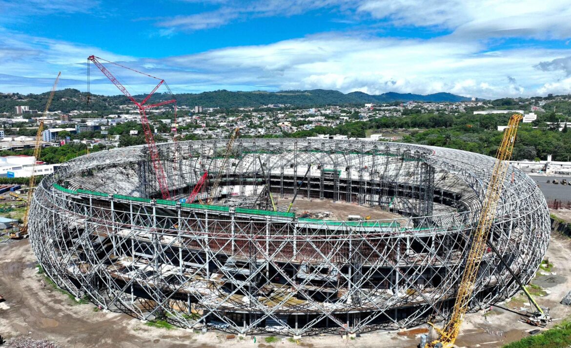 Avanzan los trabajos de construcción del nuevo Estadio Nacional