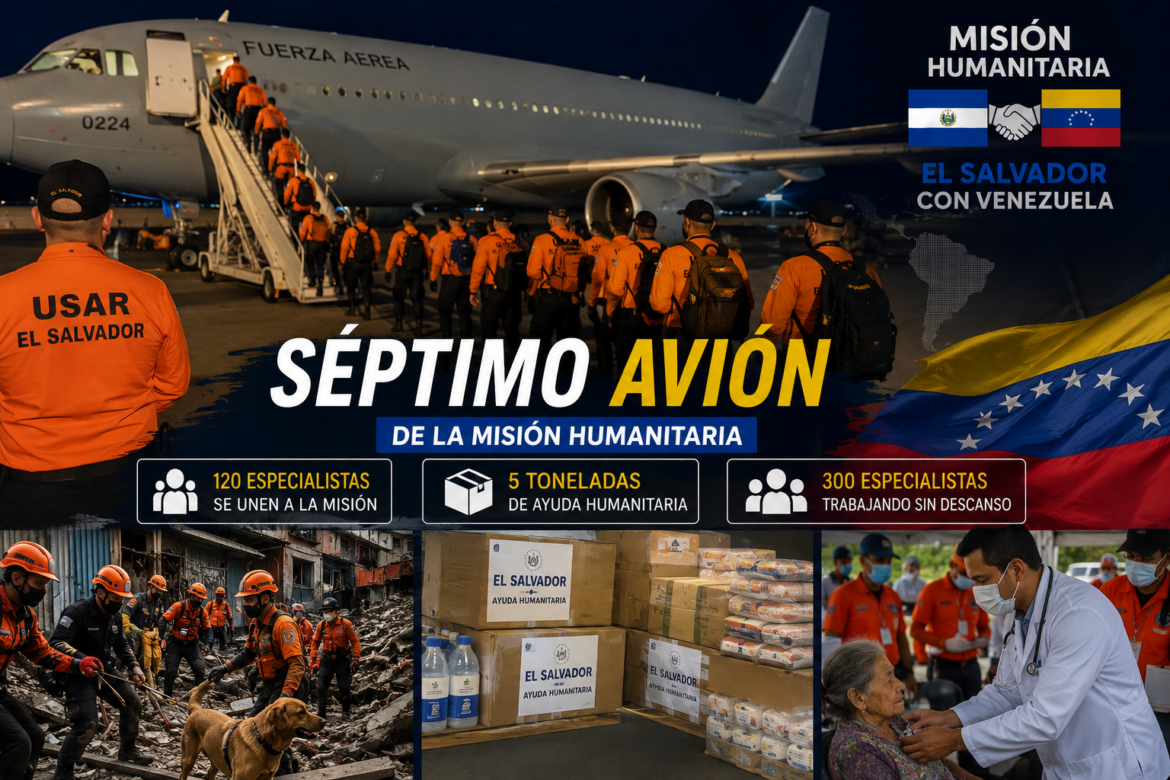 Presidente Nayib Bukele ordena el envío del séptimo avión con ayuda hacia Venezuela