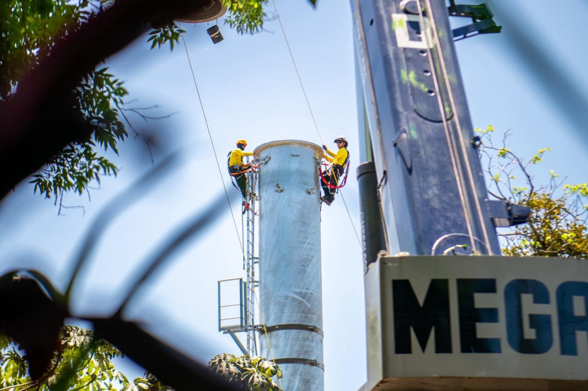 Avanza la instalación de la tercera torre del proyecto Aerocable en el Área Metropolitana de San Salvador