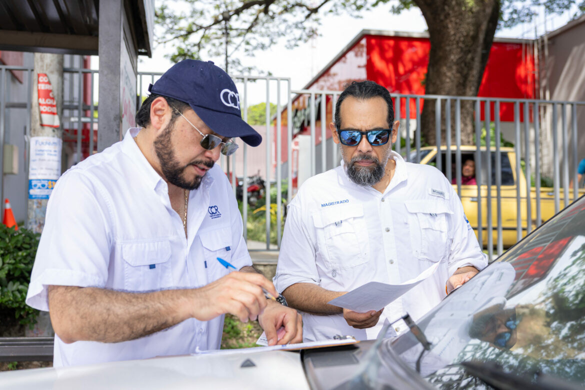 Presidente y Magistrados CCR supervisan el Plan de  Fiscalización del Uso de Vehículos Nacionales 