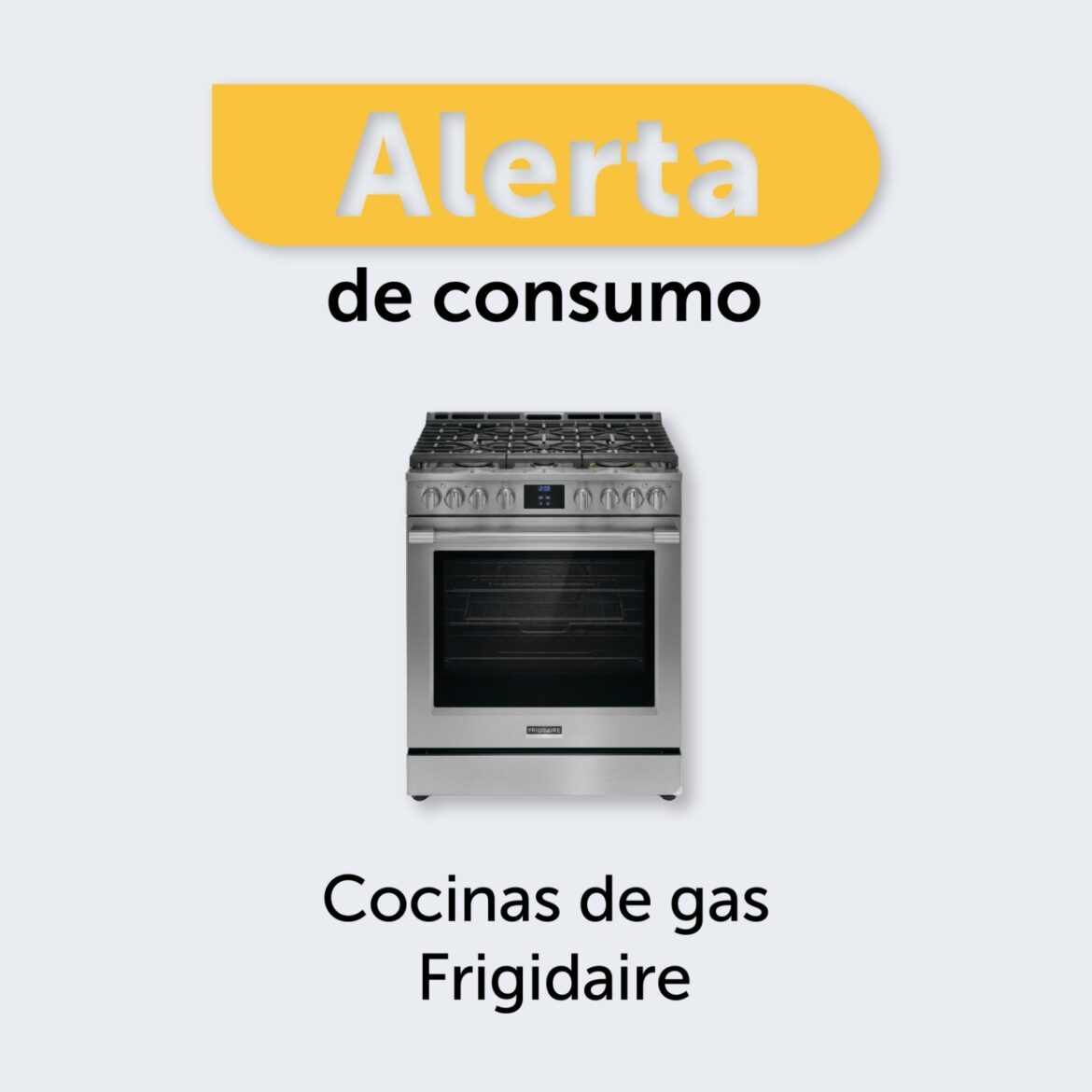 Defensoría del Consumidor alerta por riesgo de quemaduras en cocinas de gas Frigidaire
