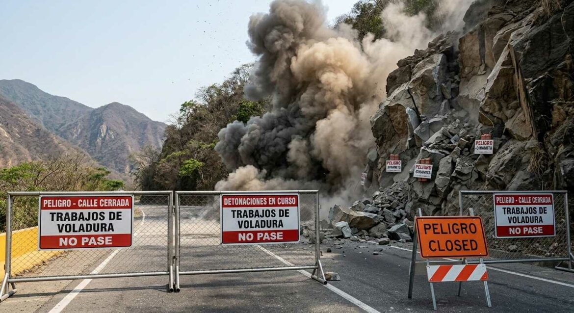 Cerrarán carretera Panamericana en Los Chorros el 25 de octubre por detonaciones en taludes